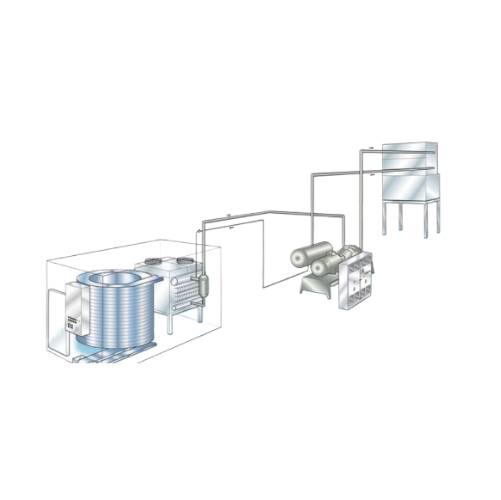 Efficient industrial refrigeration system