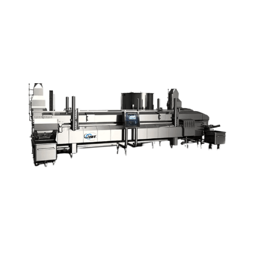 Direct heated immersion fryer for convenience food processing