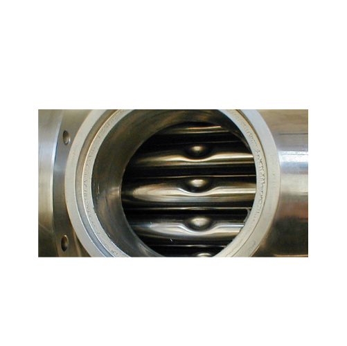 Tube-in-shell heat exchanger for low viscosity products