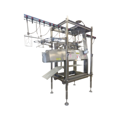 High-capacity poultry hock cutter for chickens and turkeys