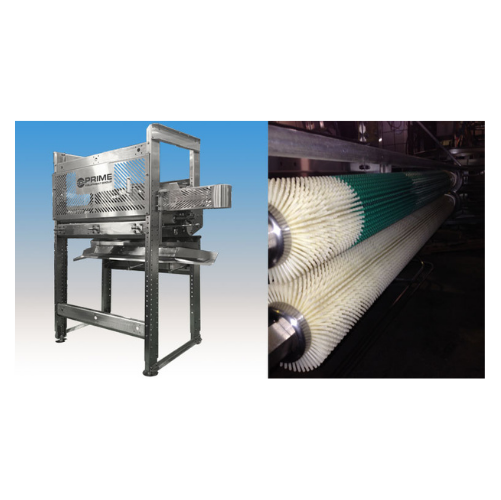 In-line paw scrubber for poultry processing