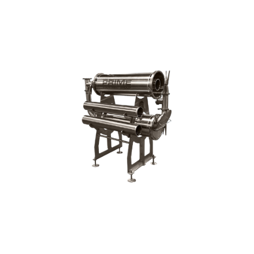 Horizontal canister filter for poultry processing