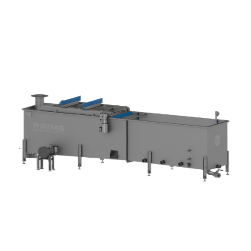 Skim tank for poultry processing water reuse