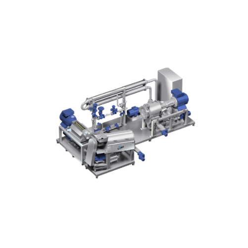 Industrial extraction line for fruits and vegetables