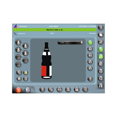 Label inspector for beverage and food containers