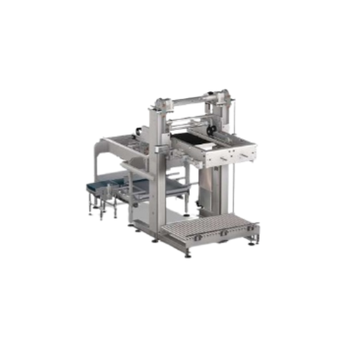 Twin-column palletizer for beverage and food packaging