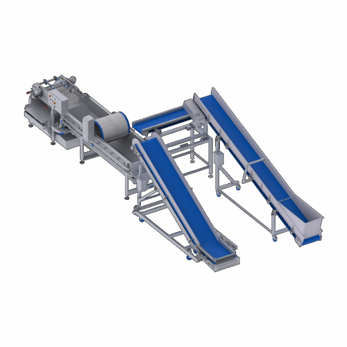 Automatic weighing belt system for mixed products