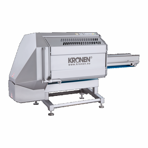 Industrial belt cutting system for vegetables and fruits