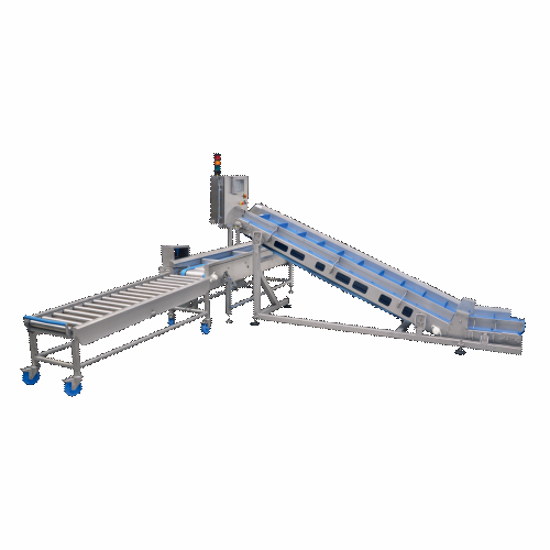 Automatic crate weighing system for fresh produce