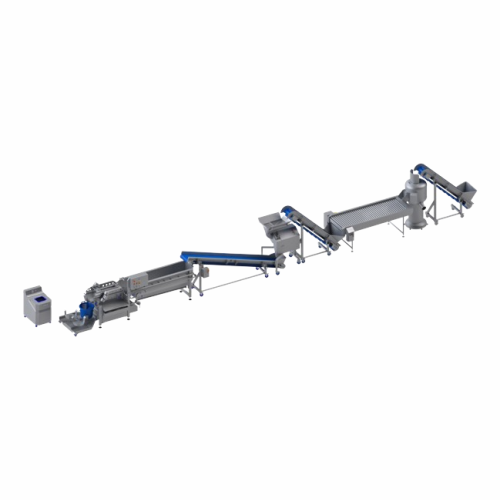 Potato processing line for tubers