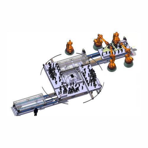 High-flexibility turntable for automotive body-in-white production