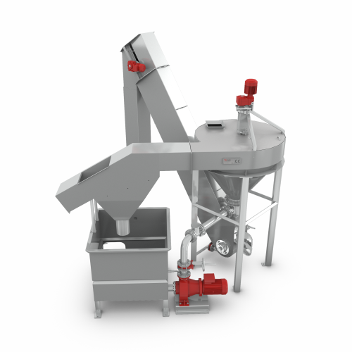 Cyclone destoner for removing stones and clods