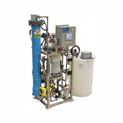 Ion exchange system for electroplating and steel pickling acids