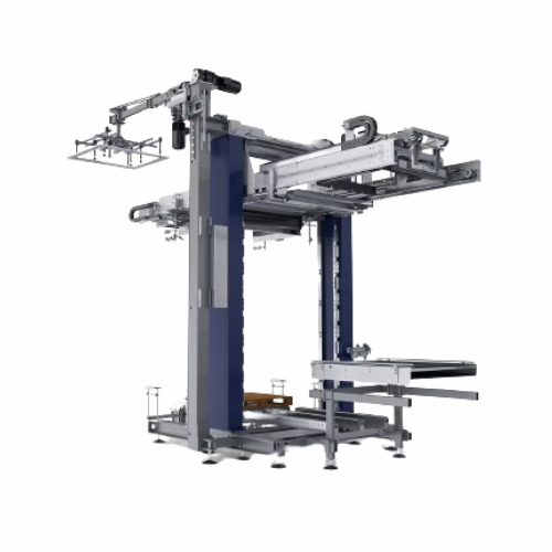 Container sweep-off depalletiser