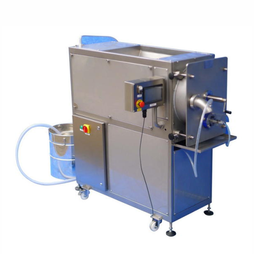 Semi-automatic packaging system for sauerkraut and vegetables