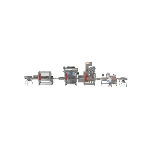 High capacity filling line for jars and bottles