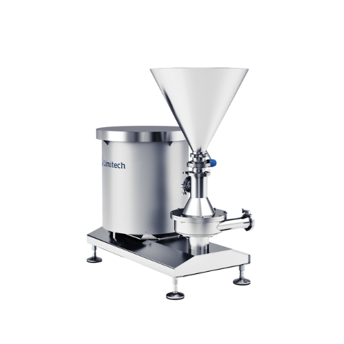 High-shear inline mixer for lump-free products