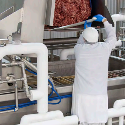 Cryogenic cooling system for meat mixing