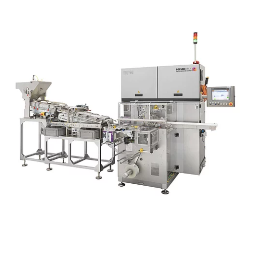 Fold wrapping solution for round pharma tablets