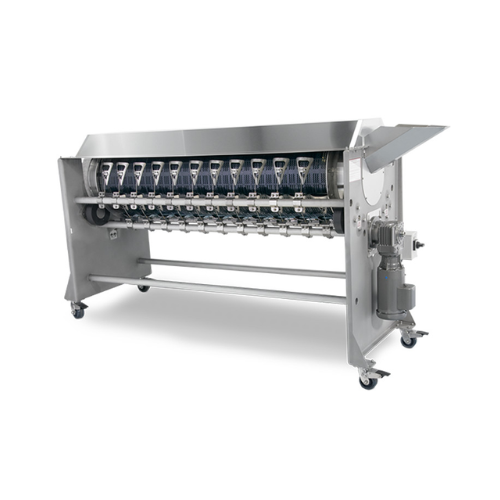 Green bean snipper for minimizing bruising