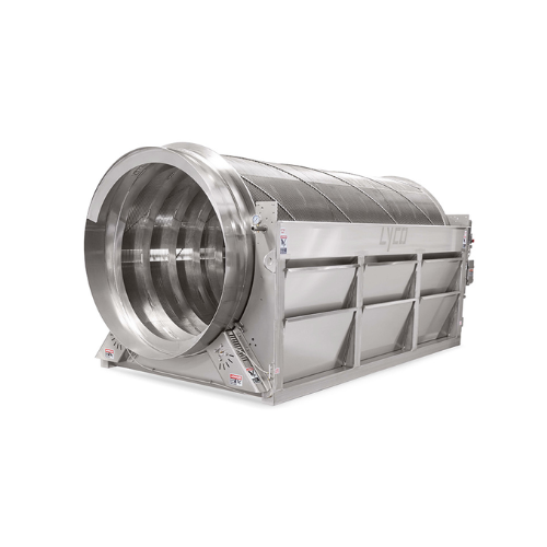 Single drum wastewater screen for liquid-solid separation