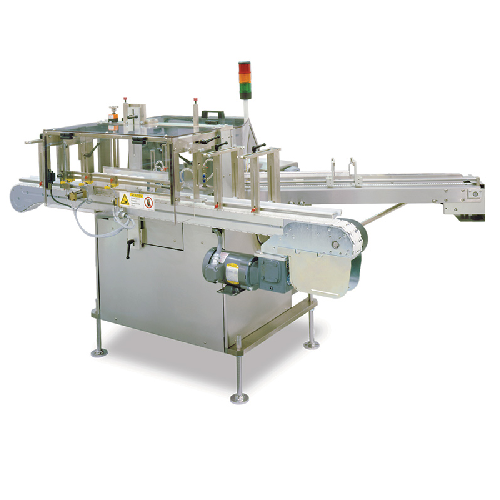 Outsert application system for pharma bottles