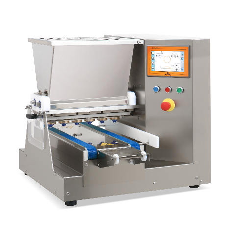 Compact dough depositor for artisan confectioneries