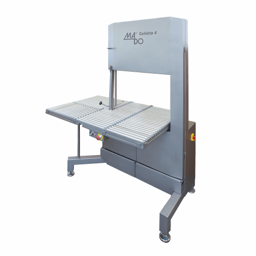 Industrial band saw for processing meat and bones