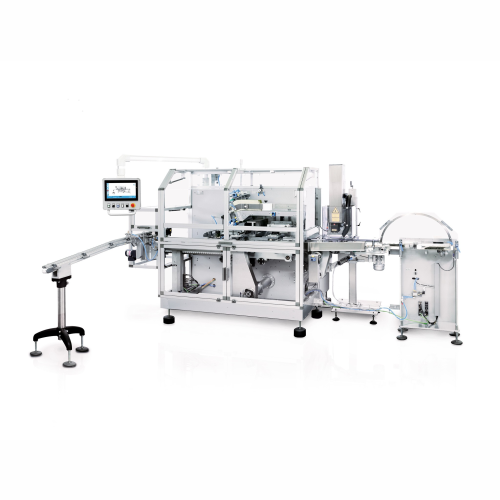 Automatic cartoning solution for cosmetic and fragrance samples