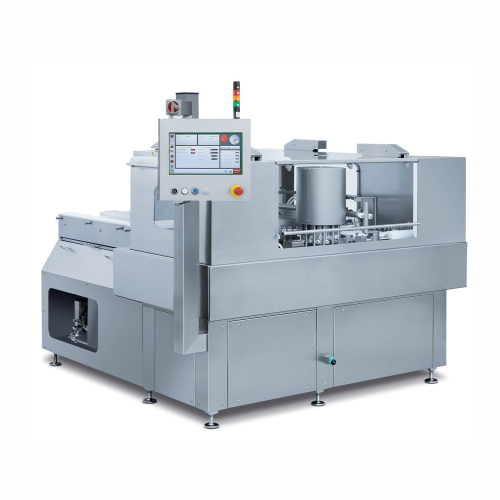 Industrial washing and sterilizing system for ampoules and vials