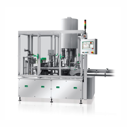 Mascara and lip gloss filling and capping system