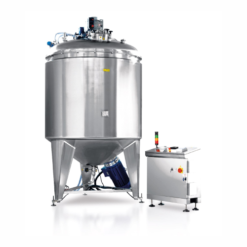 Vacuum turboemulsifier for liquid and creamy products