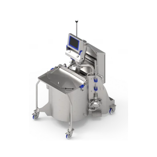 Semi-automatic batter mixer for prepared food production