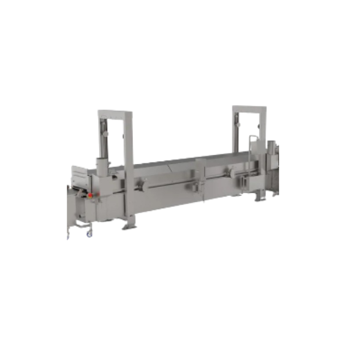 Industrial fryer for uniformly cooked convenience foods