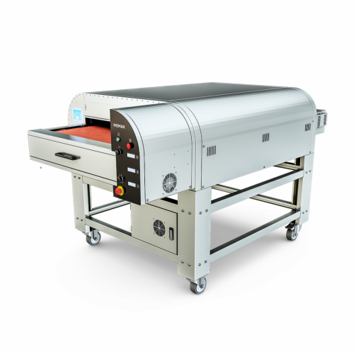 Compact tunnel oven for continuous baking