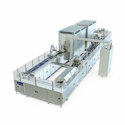 Automatic one-shot moulding line for chocolate production
