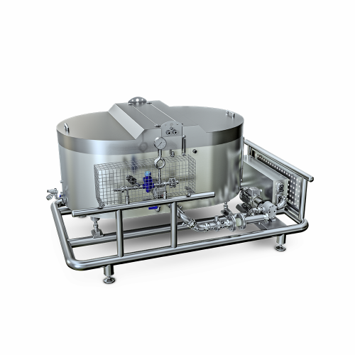Fat melting tank for confectionery production