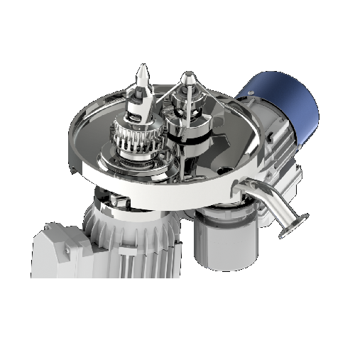 Dished end for optimized mixing in small-volume vessels