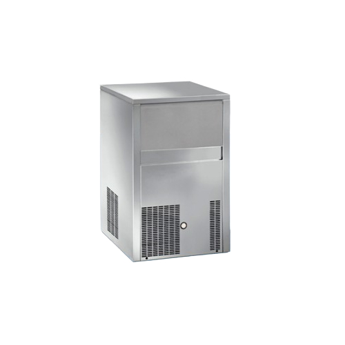 Granular ice makers for display counters