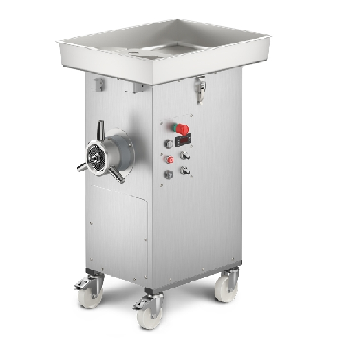 Refrigerated meat mincer for professional use