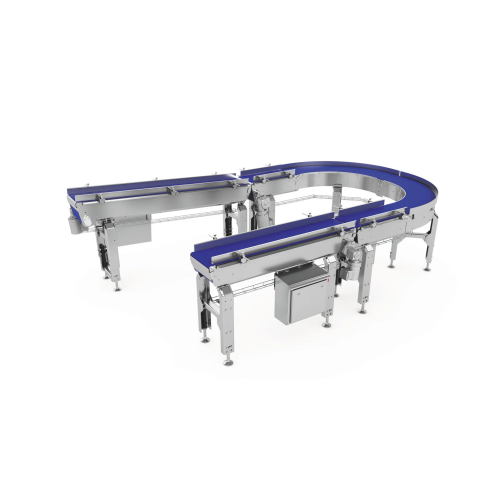 Automated conveyor systems for food packaging lines