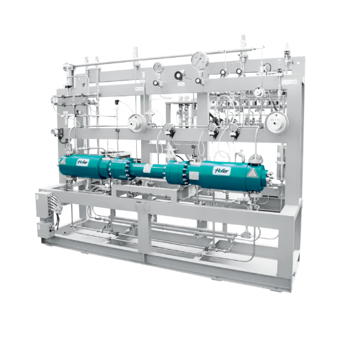 Hydraulically driven piston compressor for non-corrosive gases