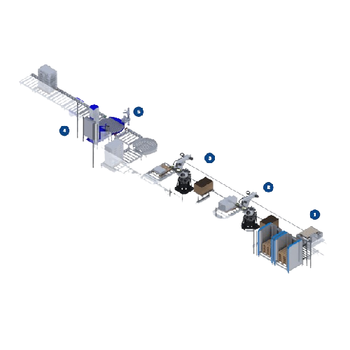 Compact palletizing solution for limited space