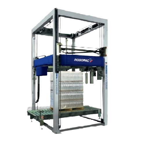 Fully automatic rotary ring wrapper for pallets