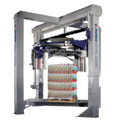 Automatic rotary ring wrapper for high-speed pallet wrapping
