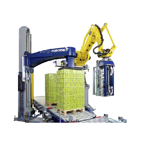 High-speed robotic stretch wrapper for industrial packaging