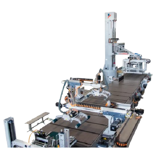 Single-column palletizer for medium to high production
