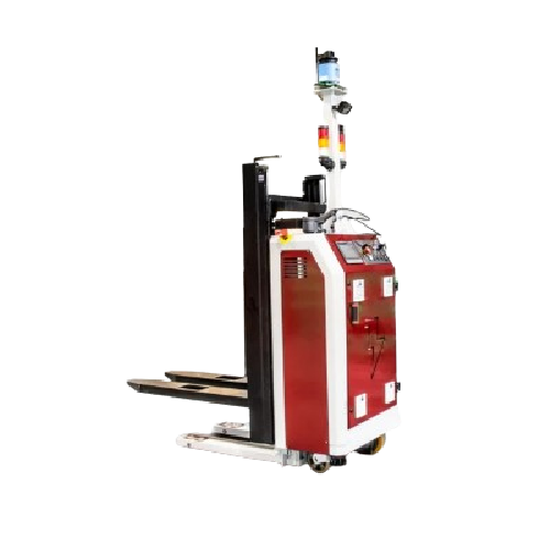 Laser guided pallet truck for internal logistics