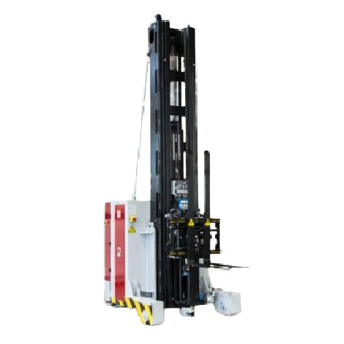 Laser guided vehicle for shuttle management in warehouses