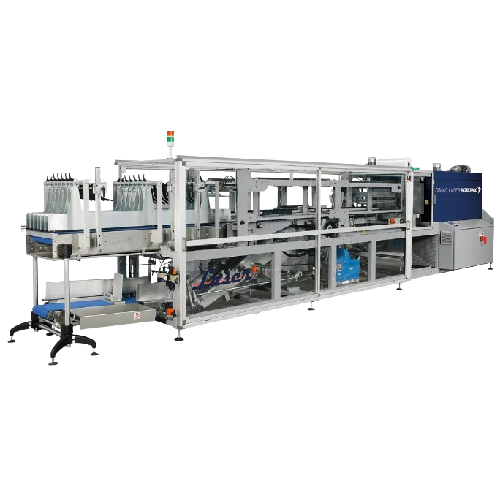 Shrink wrapping solution for low-speed packaging